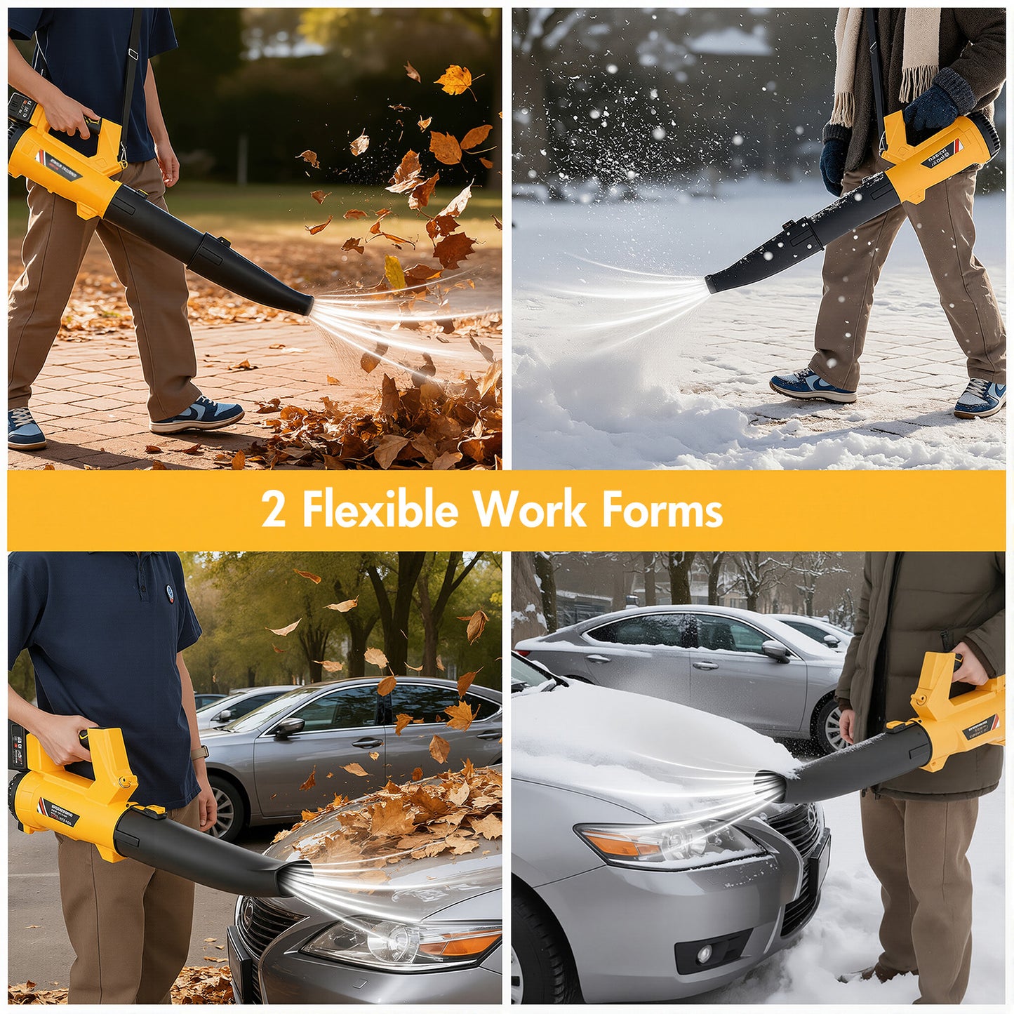 Leaf Blower with Battery & Charger, 21V Cordless Leaf Blower with 2x6.0 Ah Battery, Electric Leaf Blower with 6 Speed Mode, 280MPH Battery Operated Leaf Blower for Patio Garden Lawn Cleaning
