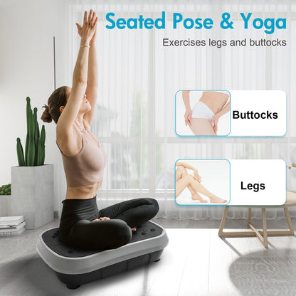 Vibration Plate, Full Body Shaker Platform for Home Exercise, Vibration Board with 5 Pull Ropes