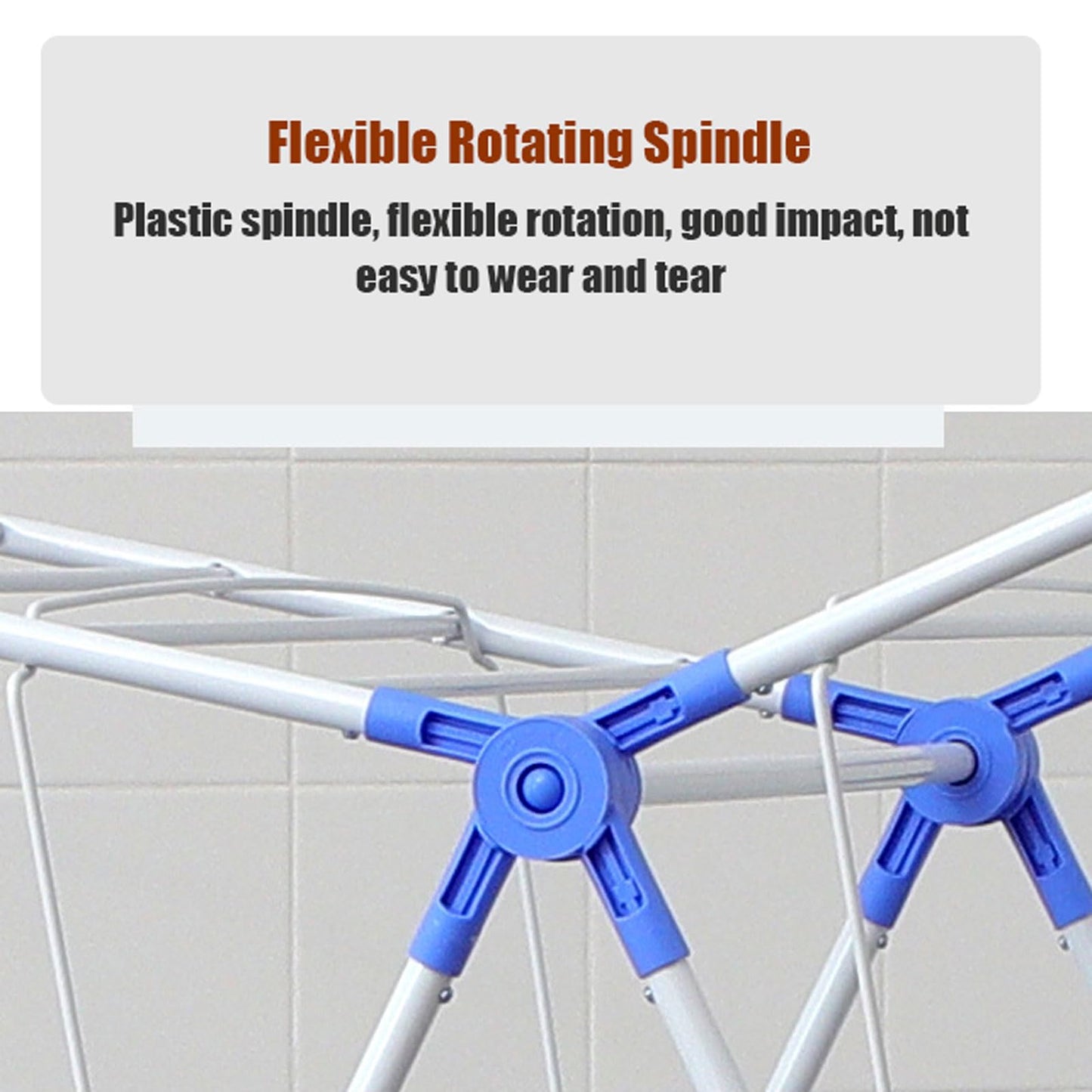 Foldable Clothes Drying Rack, Laundry Rack with Height Adjustable Wings, Metal Drying Rack Clothing for Indoor Outdoor