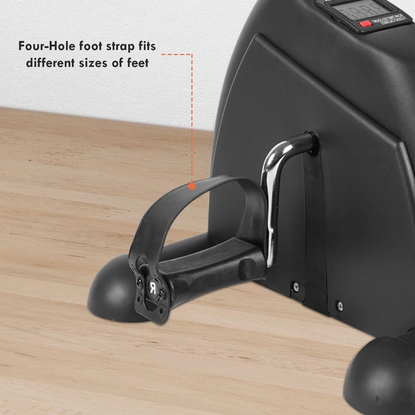 Mini Indoor Pedal Exerciser Cycle Bike Leg Arm Desk w/LCD Display Fitness Portable Pedal Stationary Bike Home Exercise Black