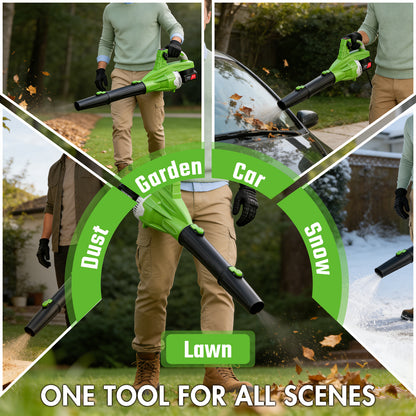 Cordless Leaf Blower, 200 MPH 850 CFM Electric Blower with 8 Speeds, 2¡Á4.0AH Batteries and Charger, Lightweight for Yard, Patio and Dust Cleaning