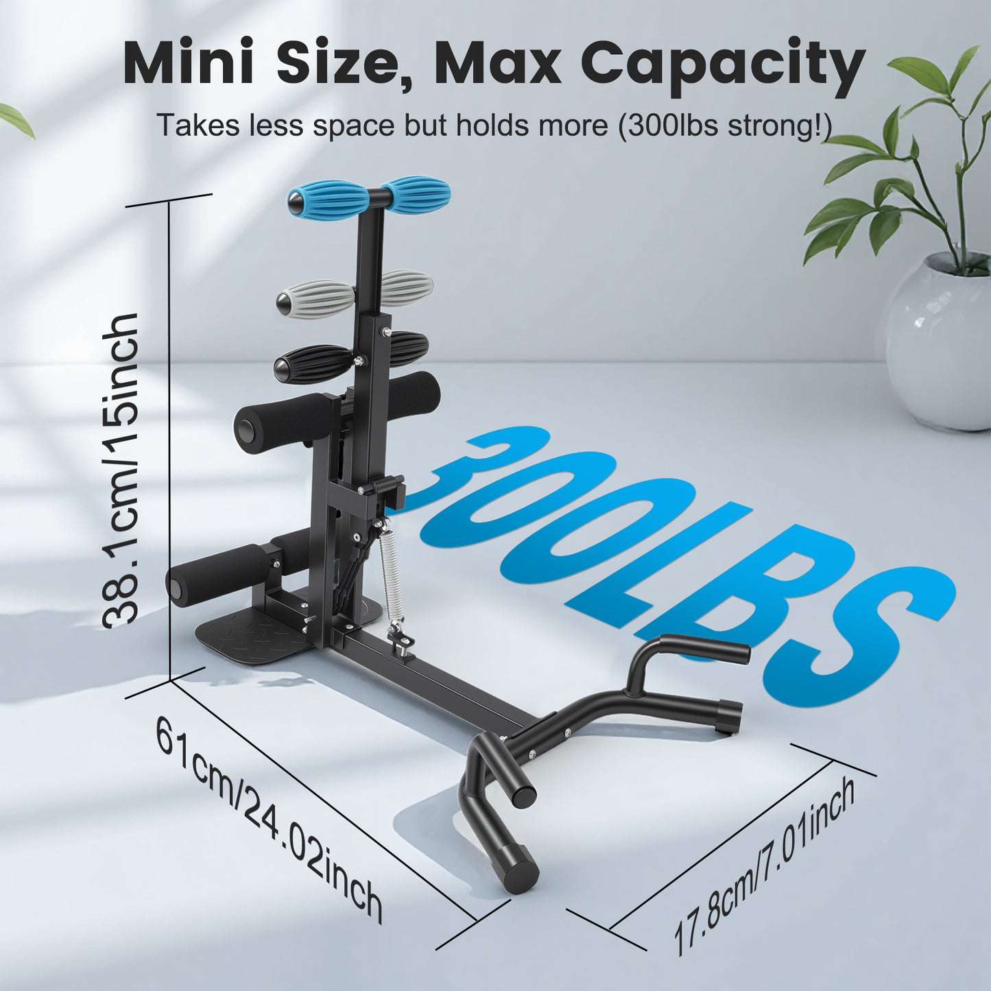 RICAN Deep Squat Machine for Women, Adjustable Glutes Trainer Machine, Core & Leg Exercise, Push Up Workout Equipment at Home Gym