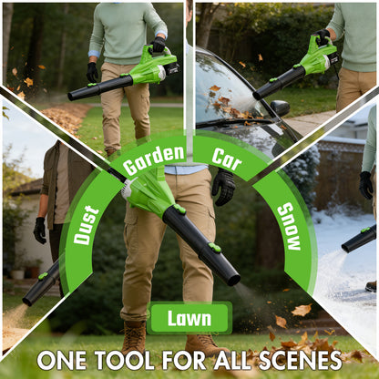 Cordless Leaf Blower, 200 MPH 850 CFM Electric Blower with 8 Speeds, 2¡Á4.0AH Batteries and Charger, Lightweight for Yard, Patio and Dust Cleaning