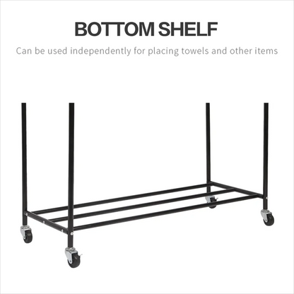 Amstech Laundry Hamper Sorter 4 Section, Laundry Sorter Cart with 4 Removable Bags and Rolling Wheels, Black