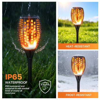43" Solar Outdoor Lights, 96 LED, Higher & Larger Flickering Flame Solar Torch Lights Waterproof Outdoor Pathway Lights for Garden Patio Yard 6 Pack