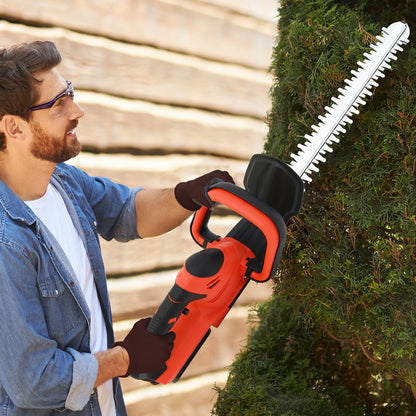 22 inch Cordless Hedge Trimmer, Electric Hedge Trimmer with 3.0Ah Batteries for Cutting Trimming Bushes and Shrubs