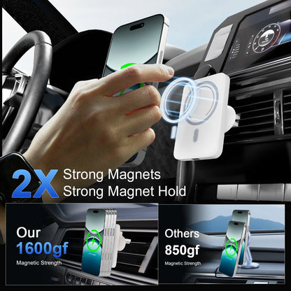Wireless Charger Magnetic Car phone Holder for iPhone 17 16 15 14 13 Pro Max 12 Phone Car Accessories 15W Fast Charging Car Mount Charger