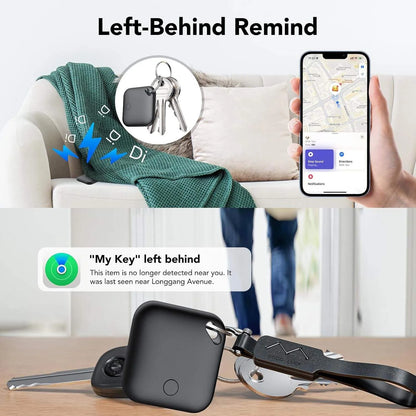 Bluetooth Tracker, Smart Air Tracker Tags,Key Finder and Item Locator Compatible with Apple Find My (iOS Only),Wireless Smart Tracker Tag for Keys/Luggage/Wallet,4-Pack,Black
