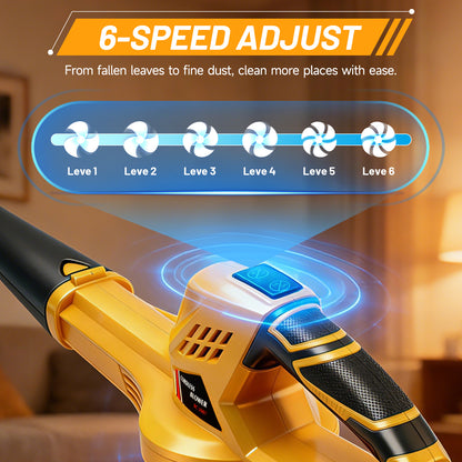 BAOKALER Cordless Leaf Blower, 158CFM 111MPH Powerful Electric Blower with 2 x 2.0Ah Batteries & Charger, Portable Blower for Patio, Garden, Car, Worksite