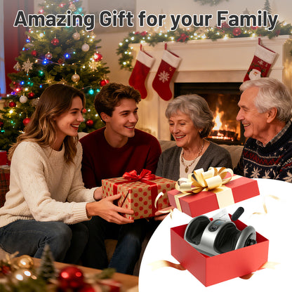 BAOKALER Shiatsu Foot Massager with Heat, Deep Kneading Foot and Calf Massager with Adjustable Warmth, Relaxing Foot Massager for Ankle & Leg Care, Ideal Gift for Family and Friends, Black