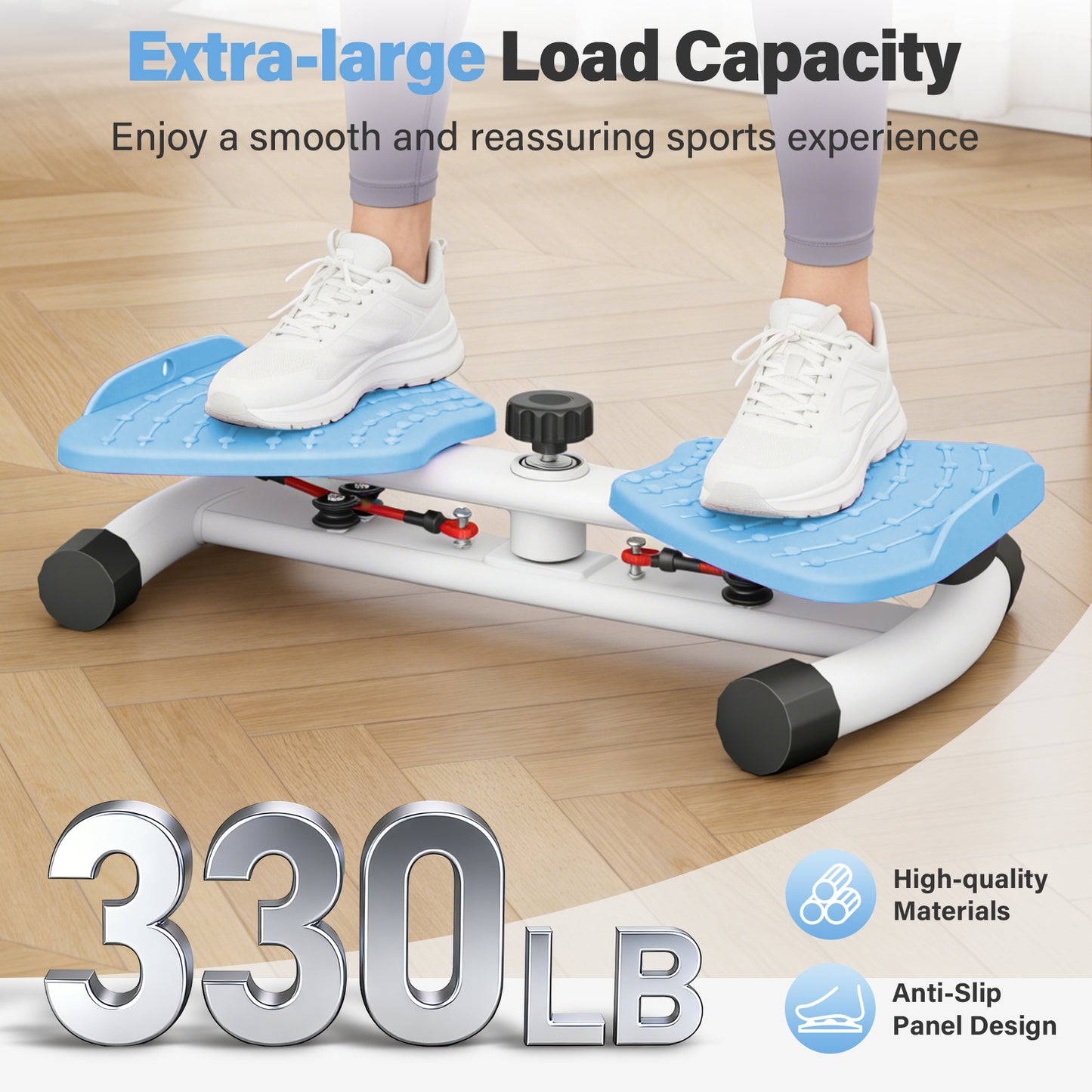 Slim Waist Twister, Silent Ab Toner Machine, Core Workout Board for Women, Home Gym Equipment for Hourglass Figure & Love Handle Reduction, Blue