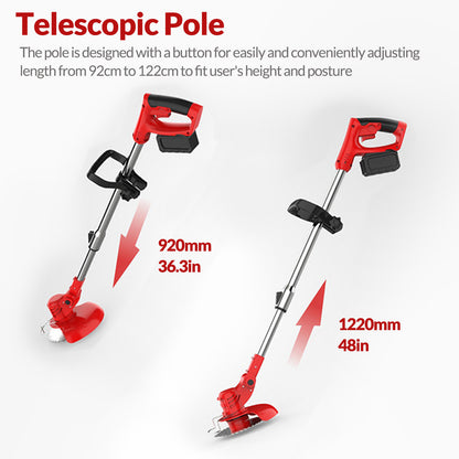 Grass Trimmer Cordless Electric Weed Eaters & Weed Trimmer,Weed Lawn Edge Trimmer,Mower with Upgraded Wheels