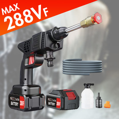 288VF Cordless Pressure Washer with 2 Batteries and Charger, Portable Electric Power Washer, Water Pressure Machine Spray Gun for Home