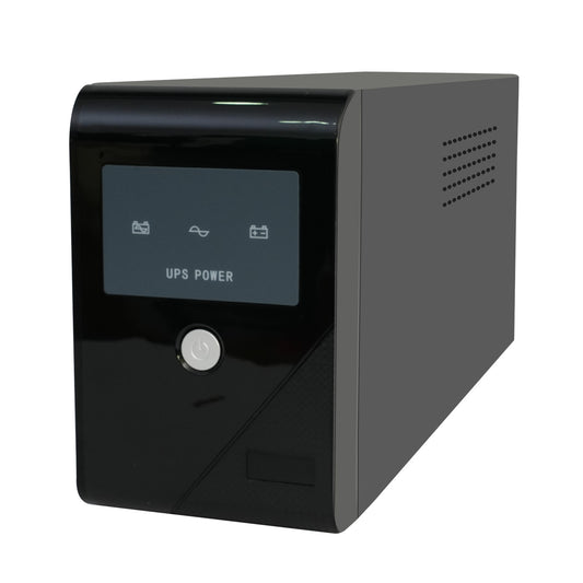 Backup UPS Power Supply 1000VA 600W Battery Backup Power with 3 Outlets and LCD Display, Suitable for Home and Office