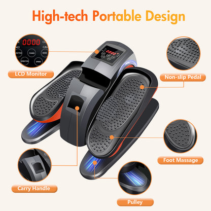 Baokaler Under Desk Elliptical Machine, Electirc Leg Exerciser while Sitting for Senior