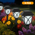 Catgood Solar Lights Outdoor Pathway, 6 Pack Solar Garden Stake Lights for Yard Patio Walkway Planter Pool, LED Waterproof, Warm White