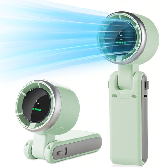 Portable Handheld Fan,Battery Personal Fan Portable Rechargeable,12 Hours Pocket Fan,3 IN 1 Hand Held Fan, Portable Fan for Travel/Outdoor/Indoor(Green)