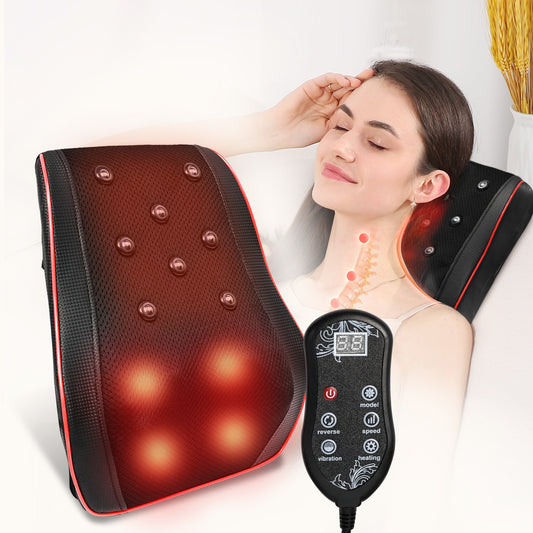 Back Massager with Heat, Shiatsu Back and Neck Massager with 3D, Deep Tissue Kneading for Pain Relief, Massage Pillow at Home or Office