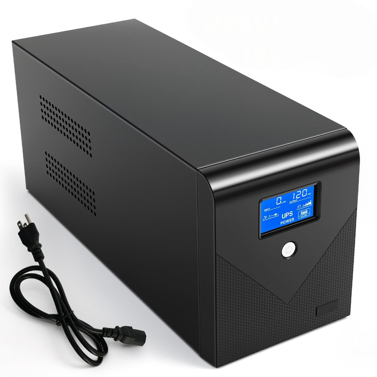 Backup UPS Power Supply 1200VA 720W Battery Backup Power with 4 Outlets and LCD Display, Suitable for Home and Office