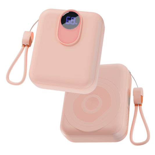 Portable Charger, Lightest 10000mAh 22.5W PD Power Bank, USB C in & Out Fast Charging Battery Pack, External Phone Powerbank Compatible with iPhone 16 15 14 13 Samsung S22 S21 Google iPad etc(Pink)