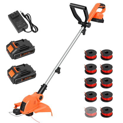 CATGOOD 12 Inch Cordless Weed Wacker with Automatic Line Feed, 2 in 1 String Trimmer and Edger Includes 2.0Ah Battery