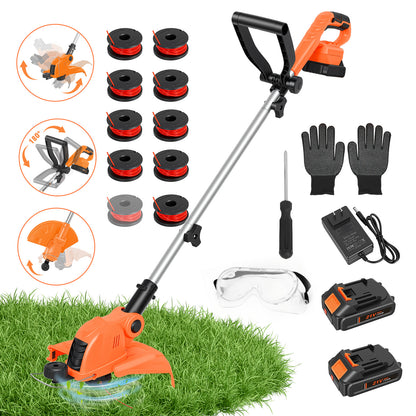 CATGOOD 12" Electric String Trimmer, Cordless Battery Powered Weed Eater, 3-in-1 Cordless Grass Trimmer Edger