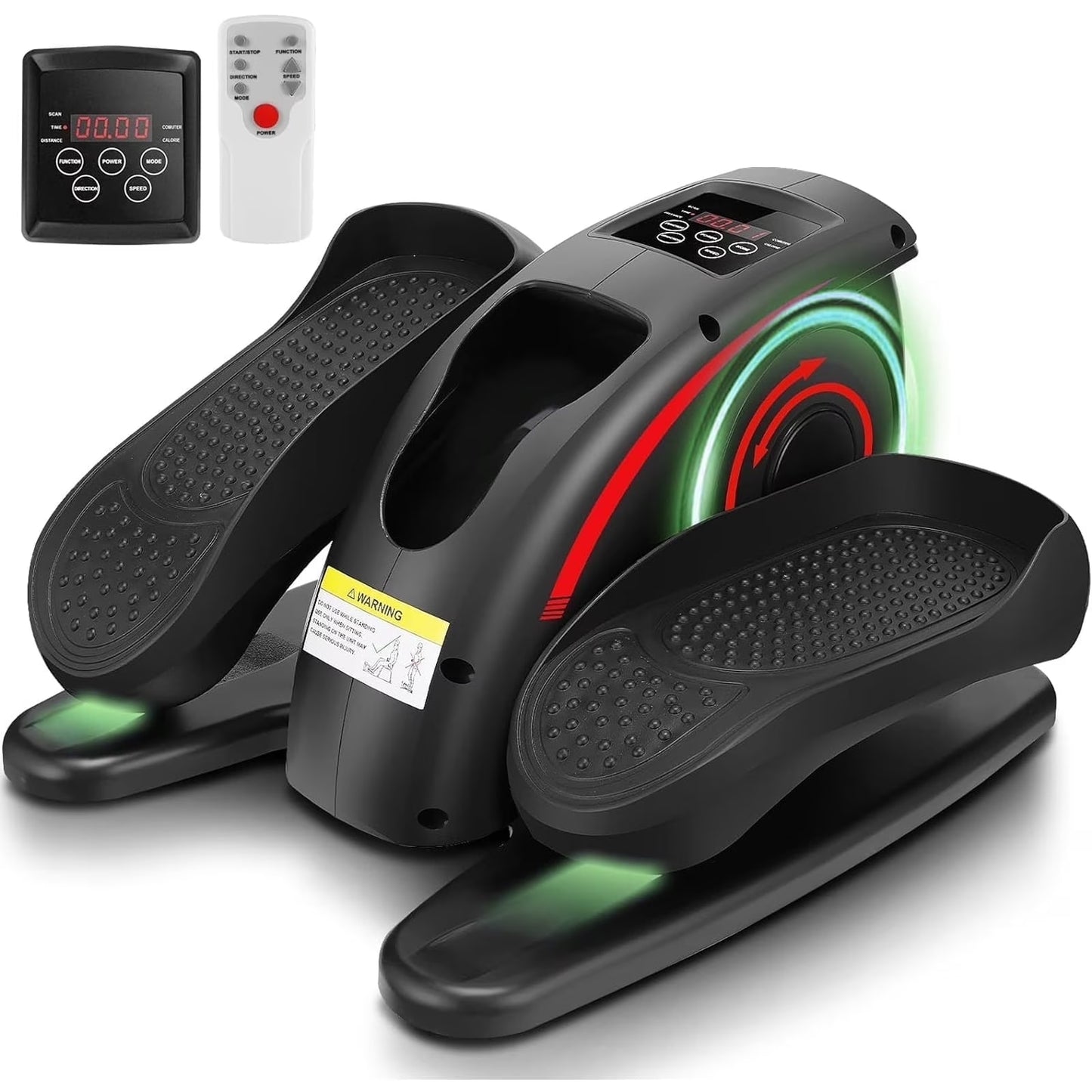 Mini Elliptical, Under Desk Elliptical, Electric Elliptical Machine, Leg Exerciser Machine for Seniors, Elliptical for Home Use, Compact Exerciser, Adjustable Speeds & LCD Monitor