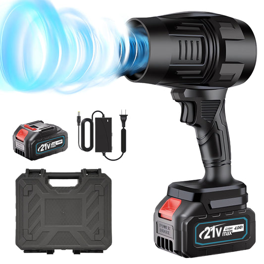 Leaf Blower Cordless with 4.0Ah Battery and Charger, 80000RPM, 850W, 21V Lightweight Electric Leaf Blowers for Lawn Care, Black