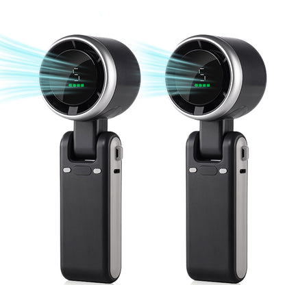 Portable Handheld Fan,Battery Operated,6000mAh? Mini Fan,Up to 12 Working Hours,3 In 1 Pocket Fan,Portable Handheld Turbo Fan for Travel/Outdoor/Indoor(Black,2 Pack)