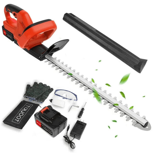 Baokaler 550W 21V Cordless Electric Hedge Trimmer with 3.0Ah Battery and Charger, for Shrub and Bush Cutting and Trimming