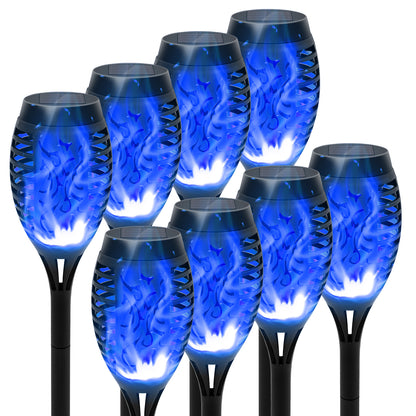 BAOKALEr Solar Blue LED Landscape and Walkway Light (8 Pack)