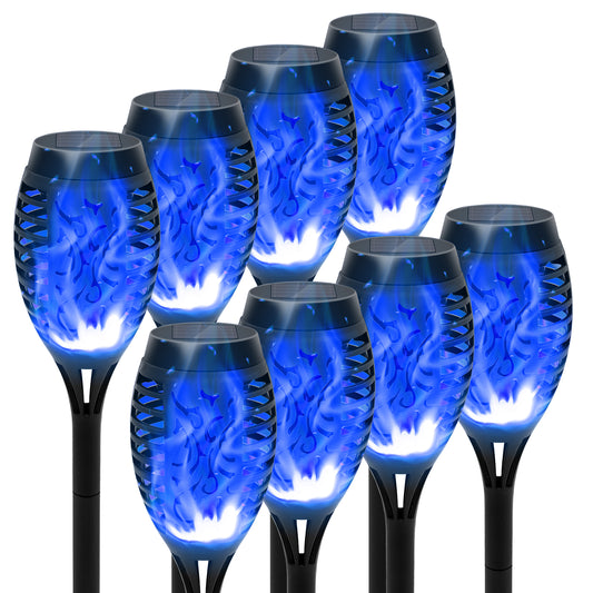 BAOKALEr Solar Blue LED Landscape and Walkway Light (8 Pack)