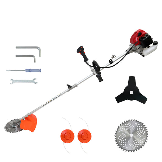 BAOKALER 52CC Gasoline Grass String Trimmer, 2-Stroke Gas Powered Weed Eater, Weed Wacker with 4 Detachable Heads
