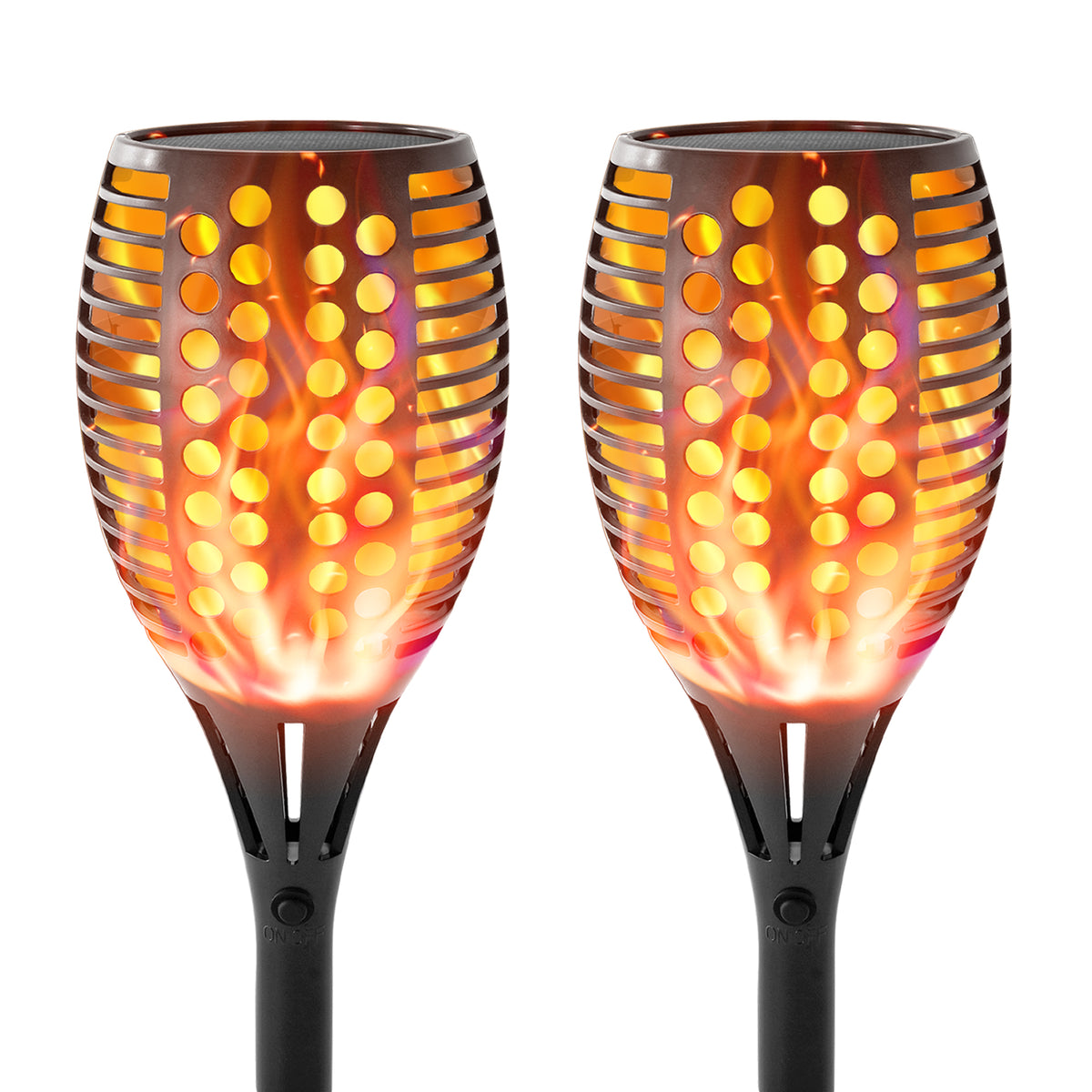 43" Solar Outdoor Lights, 96 LED, Higher & Larger Flickering Flame Solar Torch Lights Waterproof Outdoor Pathway Lights for Garden Patio Yard 2 Pack