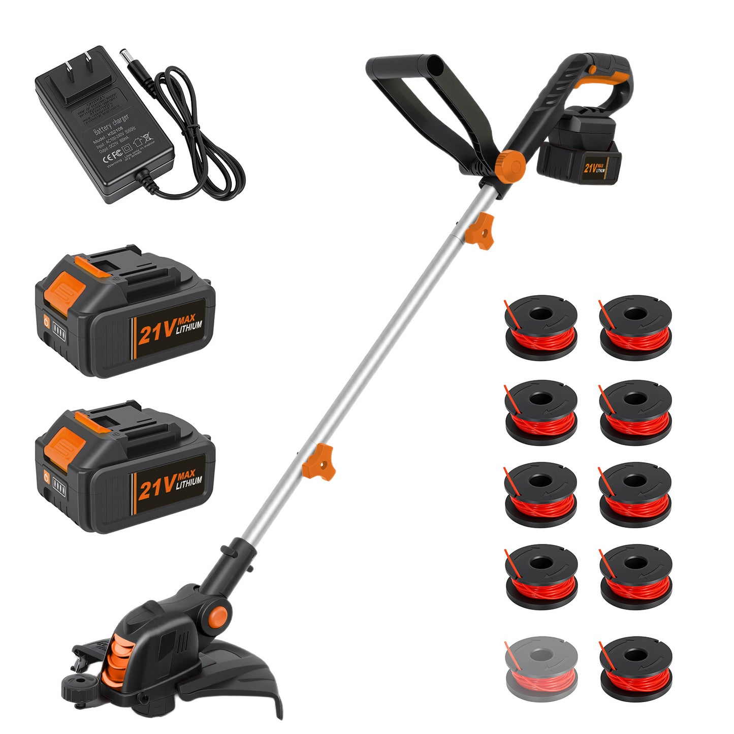 CATGOOD 12 Inch Weed Eater, 4AH Battery Powered Weed Wacker with 9650 RPM High-Efficiency Motor