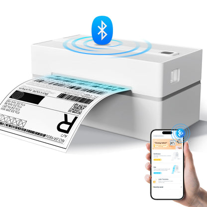 BAOKALER 4x6 Thermal Label Printer - Bluetooth Shipping Label Maker for Packages, Compatible with Windows iOS Android, Wireless Sticker Printing for Business and Home