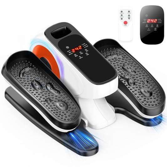 Under Desk Elliptical Machine, Powered Leg Exerciser for Seniors While Sitting, Portable Mini Elliptical with Remote Control, 12 Adjutable Speed Levels