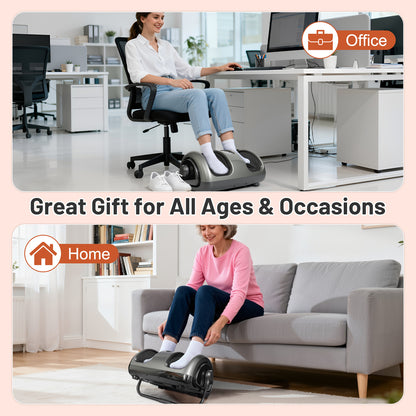 BAOKALER Shiatsu Foot Massager with Heat, Deep Kneading Foot and Calf Massager with Adjustable Warmth, Relaxing Foot Massager for Ankle & Leg Care, Ideal Gift for Family and Friends, Black