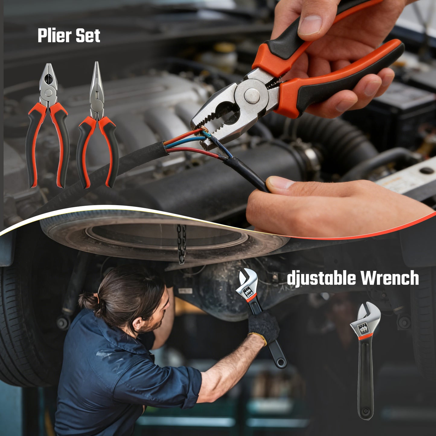 CATGOOD 105 Piece Tool Set, Household Tool Kit with Essential Hand Tools, Auto Repair Tool Set