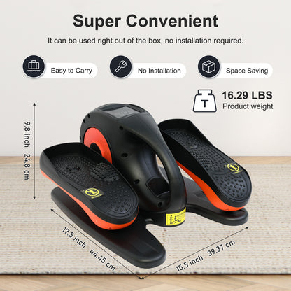 Under Desk Elliptical Exercise Machine, Electric Leg Exericser While Sitting for Seniors, Mini Pedal Ellipse Exerciser with Remote Control, Portable PeddlerTraining Equipment for Home Office