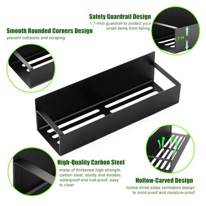 Magnetic Spice Rack for Refrigerator, 4 Pack Moveable Fridge Magnetic Spice Racks, Strong Metal Magnetic Shelves for Refrigerator