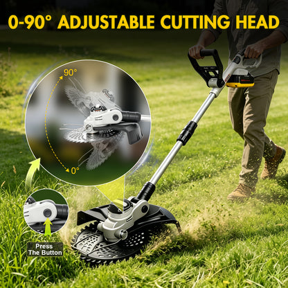 CATGOOD 13" Cordless Weed Wacker, 1300W Electric Weed Eater with 8Ah 24V Battery, 4 in 1 String Trimmer with Brushless Motor