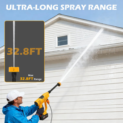 BAOKALER Cordless Pressure Washer, 900PSI 21V Portable Pressure Power Washer with Foam Cannon & 6-in-1 Nozzle,10-Speed Adjustment, for Car Washing, Patio, Garden, Driveway, Home Cleaning