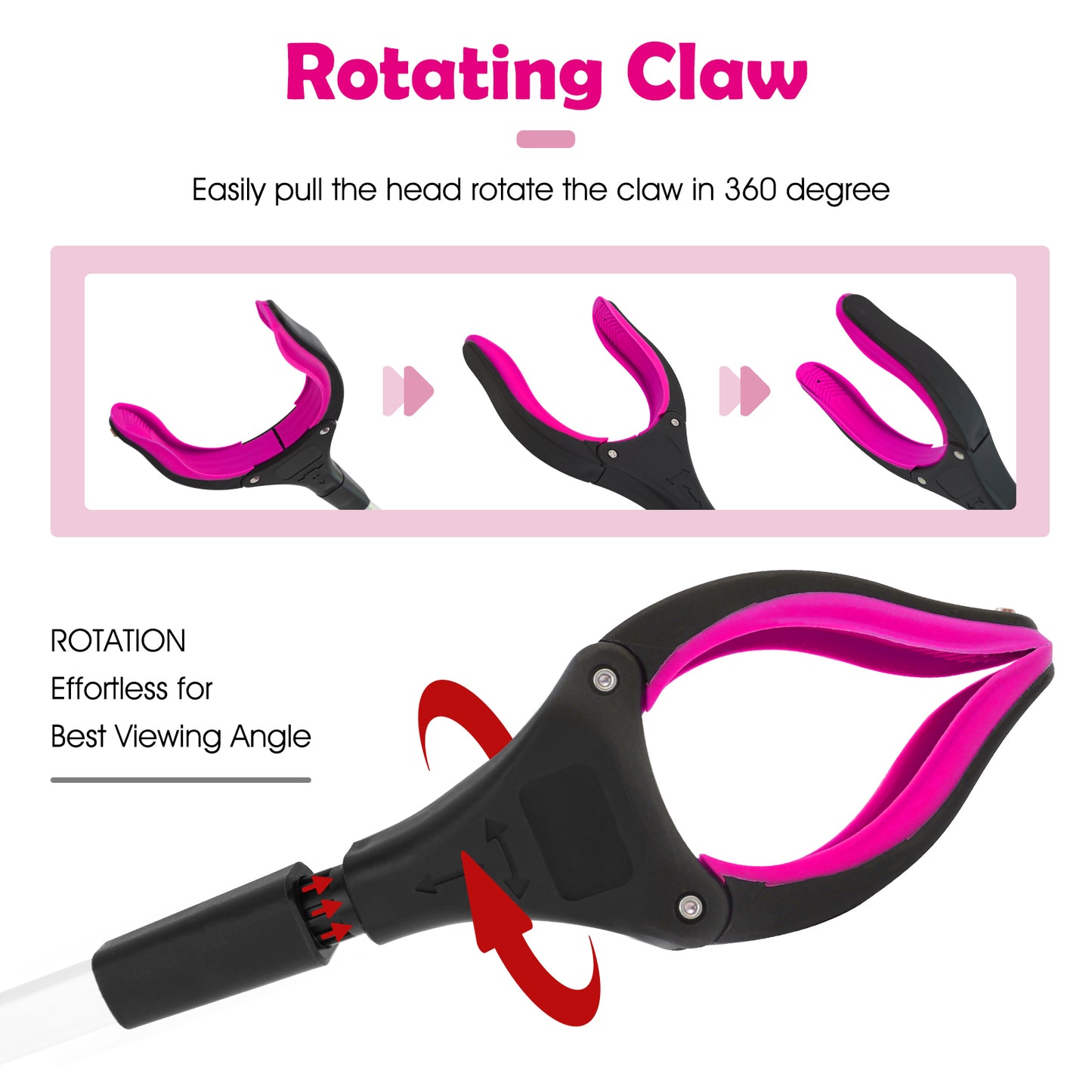 2Pcs 32 Grabber Reacher Tool, Foldable Grabber Reaching Tool, Purple