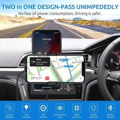 15W Car Wireless Charger Fast Charging for iPhone,Samsung Galaxy,Wireless Car Mount Car Charger Phone Holder for iPhone 17 16 15 14 13 12 11 Pro Max X,Black