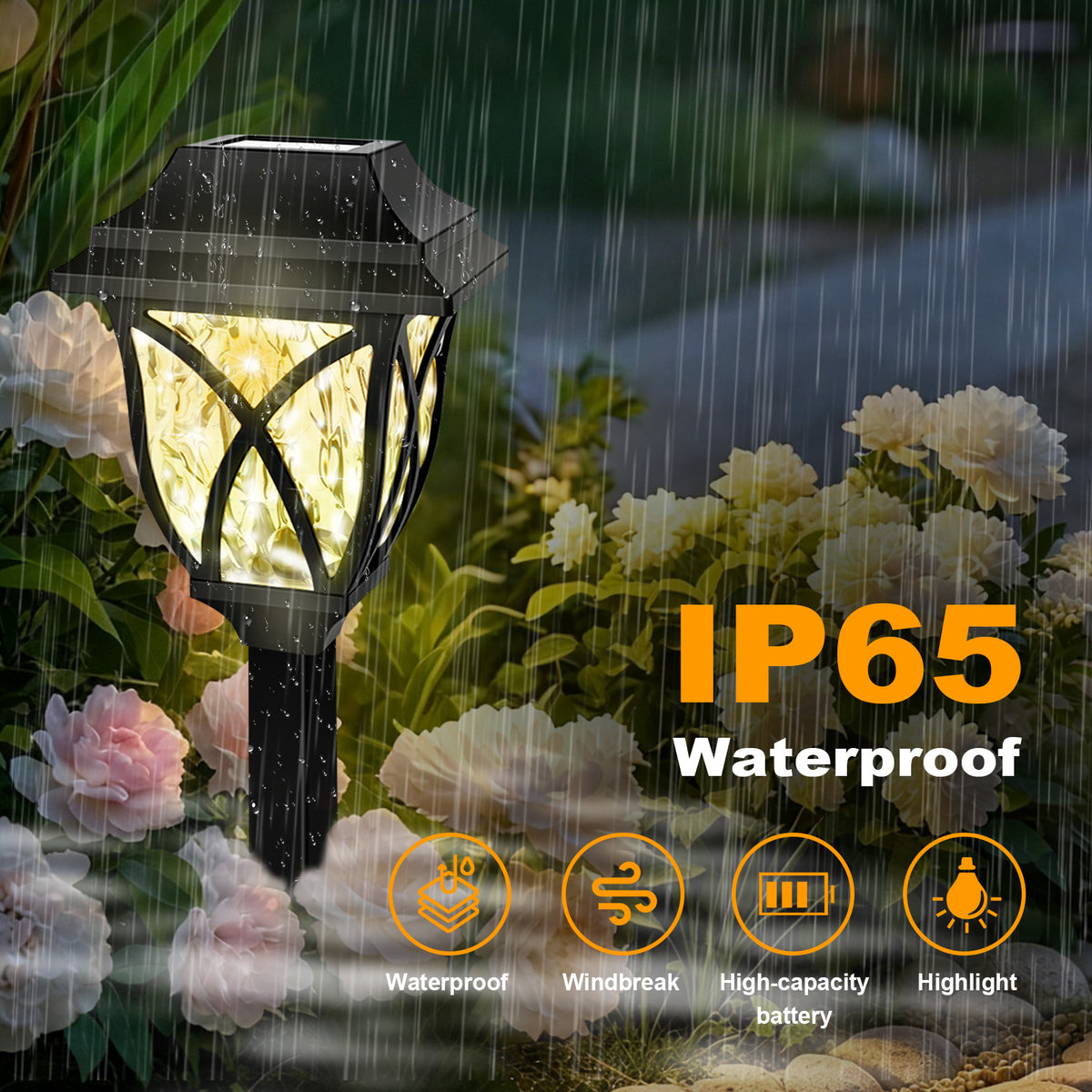 Catgood Solar Lights Outdoor Pathway, 6 Pack Solar Garden Stake Lights for Yard Patio Walkway Planter Pool, LED Waterproof, Cool White