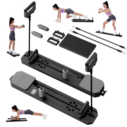 BAOKALER Pilates Board, Upgraded Pilates Reformer Equipment With Automatic Rebound, Core Training Ab Roller, Foldable Workout Machines - Full Body Workout Equipment, Home Pilates