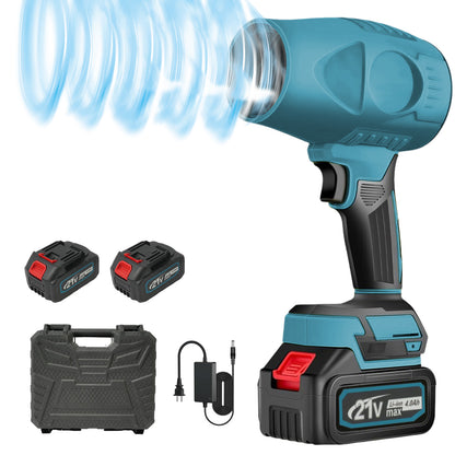 Cordless Leaf Blower with 21V 2×4.0Ah Battery and Charger, 130000RPM 190MPH 1200W Lightweight Electric Leaf Blowers for Lawn Care, Blue
