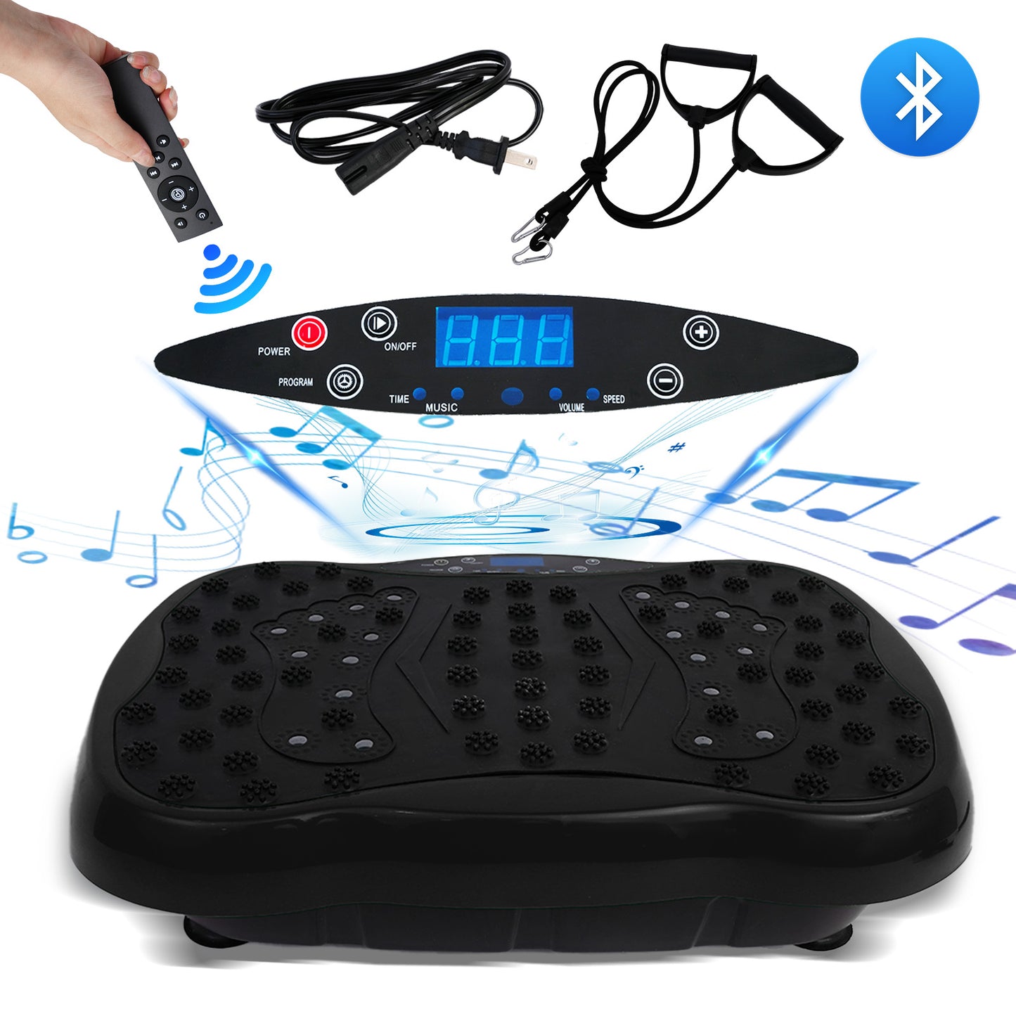 Vibration Plate Exercise Machine-Bluetooth, Vibration Plate for Muscle Relaxation, Whole Body Workout Vibrate Fitness Platform, Waver Vibration Plate for Body Toning
