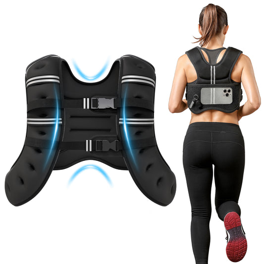 CATGOOD Weighted Vest 22lb with Reflective Strips, Ideal for Men & Women, Suitable for Strength Training, Running, Muscle Building & Weight Loss